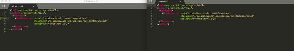 share and alfresco.xml