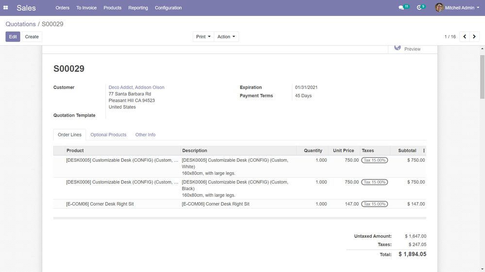 The Odoo data as same as Joget.