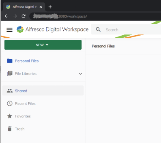 Figure 4 - Alfresco Digital Workspace browser client